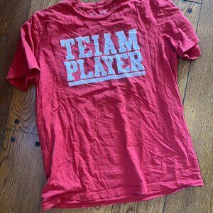 Local Heroes Men's Red and White T-shirt